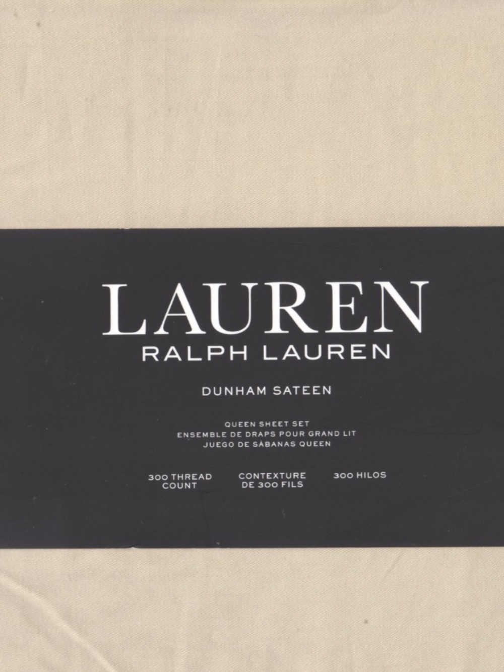 NIP Ralph Lauren Queen Sheet Set Dunham Sateen cotton Oat 4pc